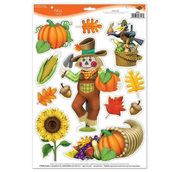 The Beistle 12 x 17 in. Fall Clings, Pack of 12 90808